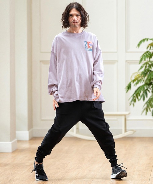 CAMBIO(カンビオ)の「mlt4476- ビッグシルエットロンT(Three Snakes)(Tシャツ/カットソー・メンズ・パープル/グリーン/ホワイト・XL/S/M/L)」の10枚目の写真