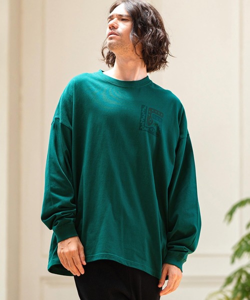 CAMBIO(カンビオ)の「mlt4476- ビッグシルエットロンT(Three Snakes)(Tシャツ/カットソー・メンズ・パープル/グリーン/ホワイト・XL/S/M/L)」の13枚目の写真