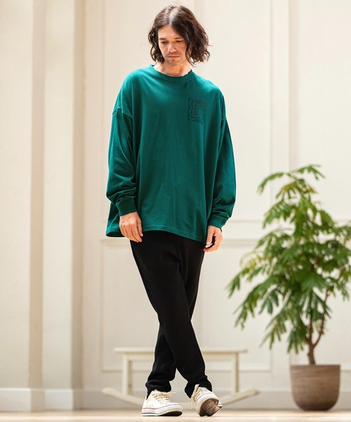 CAMBIO(カンビオ)の「mlt4476- ビッグシルエットロンT(Three Snakes)(Tシャツ/カットソー・メンズ・パープル/グリーン/ホワイト・XL/S/M/L)」の14枚目の写真