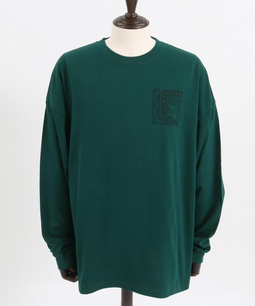CAMBIO(カンビオ)の「mlt4476- ビッグシルエットロンT(Three Snakes)(Tシャツ/カットソー・メンズ・パープル/グリーン/ホワイト・XL/S/M/L)」の16枚目の写真