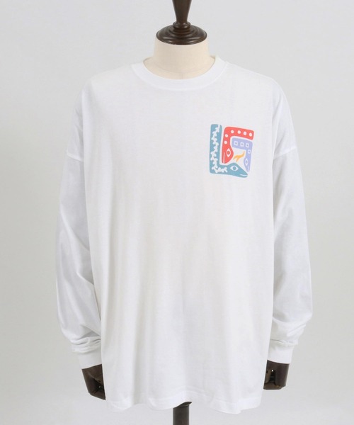 CAMBIO(カンビオ)の「mlt4476- ビッグシルエットロンT(Three Snakes)(Tシャツ/カットソー・メンズ・パープル/グリーン/ホワイト・XL/S/M/L)」の17枚目の写真