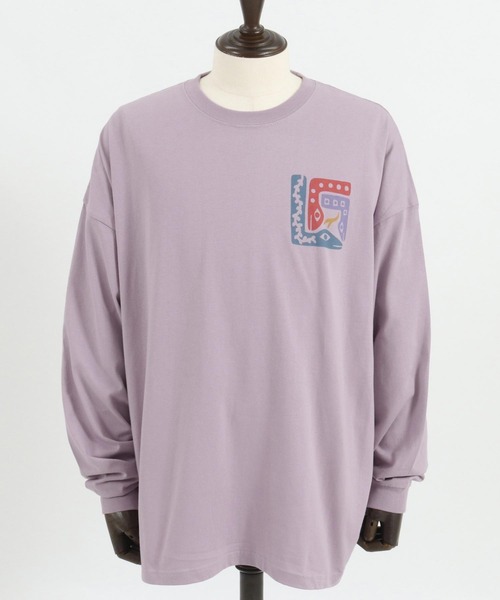 CAMBIO(カンビオ)の「mlt4476- ビッグシルエットロンT(Three Snakes)(Tシャツ/カットソー・メンズ・パープル/グリーン/ホワイト・XL/S/M/L)」の18枚目の写真