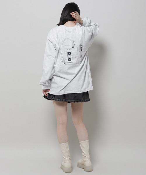 87mm(87mm)の「【UNISEX】Mmlg/WALKMAN ロングスリーブ 2977135(Tシャツ/カットソー・レディース・ライトグレー/ブラック・SMALL/MEDIUM/LARGE)」の22枚目の写真
