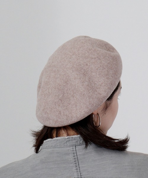 Sense of Grace(センスオブグレース)の「パイピング ウールベレー帽(ハンチング/ベレー帽・メンズ・アッシュ/ブラック/アイボリー/ダークベージュ・FREE)」の4枚目の写真