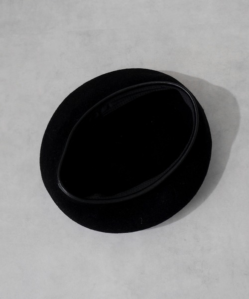 Sense of Grace(センスオブグレース)の「パイピング ウールベレー帽(ハンチング/ベレー帽・メンズ・アッシュ/ブラック/アイボリー/ダークベージュ・FREE)」の8枚目の写真