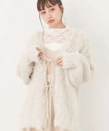 earth music&ecology | 起毛リボンニットカーディガン(カーディガン/ボレロ)