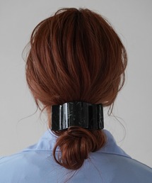 Jelly moo（ジェリームー）の「【 Jelly moo / ジェリームー 】 スクエア ボリューム ワイド ヘア クリップ（バレッタ/ヘアクリップ）」