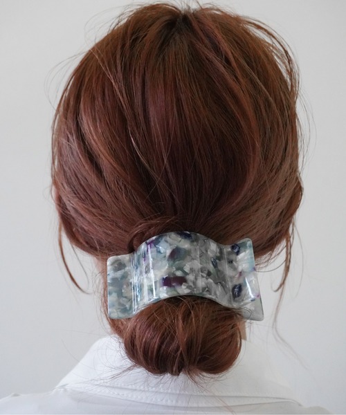 Jelly moo(ジェリームー)の「【 Jelly moo / ジェリームー 】 スクエア ボリューム ワイド ヘア クリップ(バレッタ/ヘアクリップ・レディース・B/G/I/A/H/J/C/D/E/F/K/L/M/N/O/P/Q/T/S/U/V/R・FREE)」の5枚目の写真