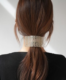 Jelly moo（ジェリームー）の「【 Jelly moo / ジェリームー 】 スクエア ボリューム ワイド ヘア クリップ（バレッタ/ヘアクリップ）」