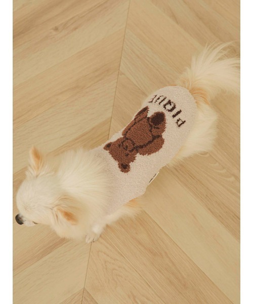 gelato pique（ジェラートピケ）の「【CAT&DOG】【販路限定商品】ベビモコベアジャガードプルオーバー（ペットウェア・レディース・クリーム/ブラウン・LARGE/MEDIUM/SMALL）」の16枚目の写真