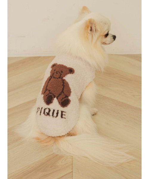 gelato pique（ジェラートピケ）の「【CAT&DOG】【販路限定商品】ベビモコベアジャガードプルオーバー（ペットウェア・レディース・クリーム/ブラウン・LARGE/MEDIUM/SMALL）」の20枚目の写真