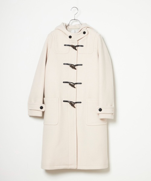 イネド  ダッフルコート サイズ 11号 アイボリー INED CLARO（イネドクラロ）の「ダブルパイルモッサダッフルコート