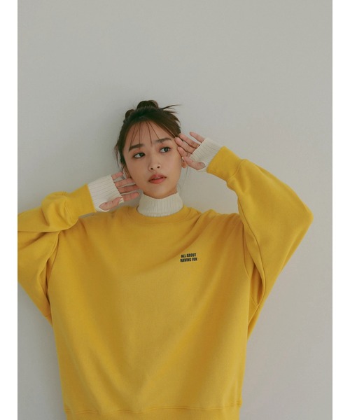 AJUGA.（アジュガ）の「■AJUGA.×GP ハイネックリブニット（ニット/セーター・レディース・アイボリー/サックスブルー・FREE）」の7枚目の写真