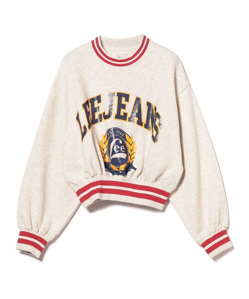 Ray BEAMS（レイビームス）の「Lee / SHORT PULLOVER SWEAT（スウェット・レディース・グレー/ネイビー・MEDIUM）」の22枚目の写真