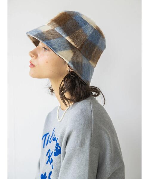 AMERICAN HOLIC（アメリカンホリック）の「シャギーチェックハット（ハット・レディース・ブルー/ブラック・FREE）」の8枚目の写真