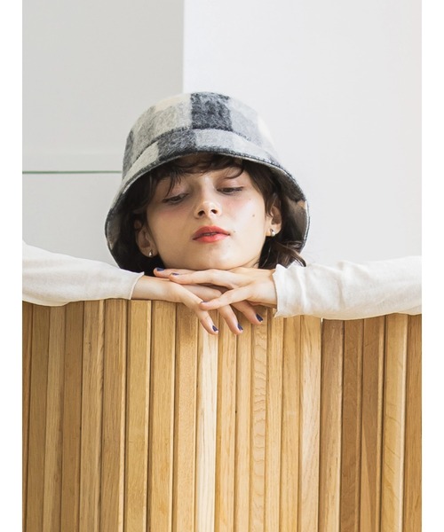 AMERICAN HOLIC（アメリカンホリック）の「シャギーチェックハット（ハット・レディース・ブルー/ブラック・FREE）」の5枚目の写真