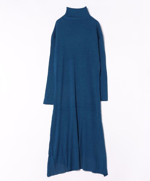 and it_（アンドイット）の「リブニットタートルネックワンピース（ワンピース・レディース・ブルー/ブラウン/ブラック/グリーン・M-L）」の13枚目の写真