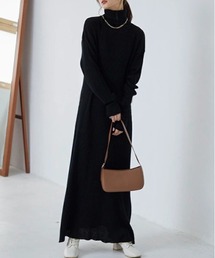 and it_ | リブニットタートルネックワンピース(ワンピース)