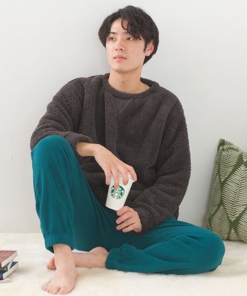 OMNES（オムネス）の「メンズふわ軽静電気防止マイクロフリースパンツ（その他パンツ・メンズ・ブラック/グリーン/キャメル/チャコールグレー・MEDIUM/LARGE）」の3枚目の写真