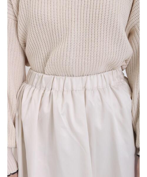 Samansa Mos2（サマンサ モスモス）の「ベロアライクティアードスカート（スカート・レディース・キナリ/キャメル/チャコールグレー/ベージュ・F）」の20枚目の写真