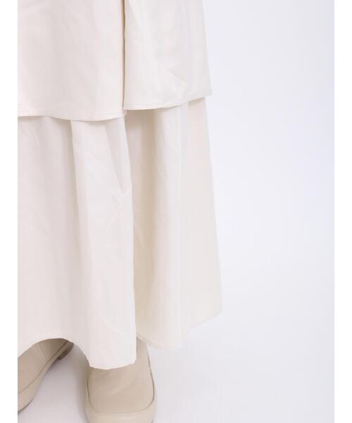 Samansa Mos2（サマンサ モスモス）の「ベロアライクティアードスカート（スカート・レディース・キナリ/キャメル/チャコールグレー/ベージュ・F）」の21枚目の写真