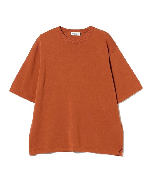 MACALASTAIR(マカラスター)の「Macalastair × BEAMS F / 別注 ヘリンボーン リブ クルーネック ニット(Tシャツ/カットソー・メンズ・ピンク/オレンジ/ミント/ネイビー・36/38/40)」の9枚目の写真