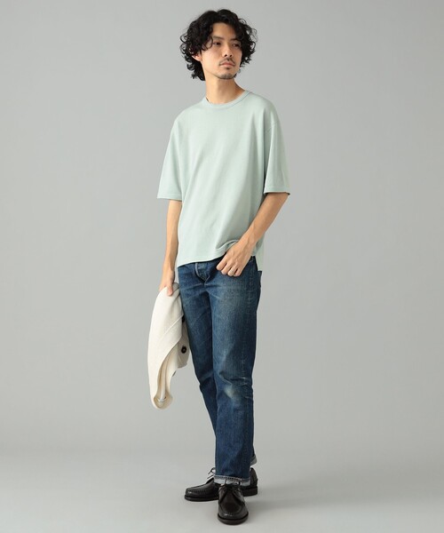 MACALASTAIR(マカラスター)の「Macalastair × BEAMS F / 別注 ヘリンボーン リブ クルーネック ニット(Tシャツ/カットソー・メンズ・ピンク/オレンジ/ミント/ネイビー・36/38/40)」の16枚目の写真