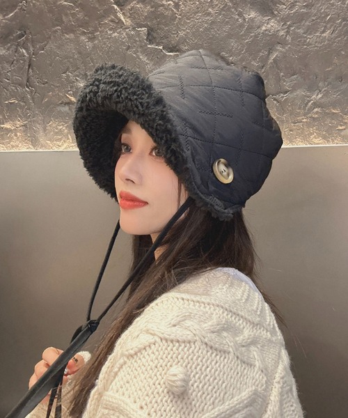 aimoha（アイモハ）の「2wayリバーシブル帽子バッグ（ハット・レディース・ベージュ/ブラック/オフホワイト/グリーン・FREE）」の3枚目の写真