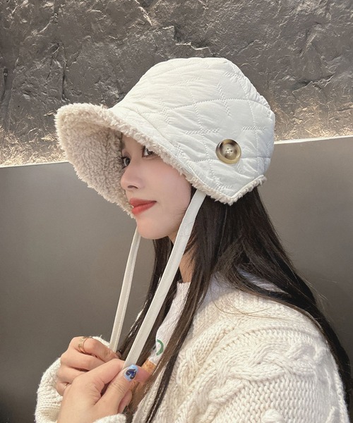 aimoha（アイモハ）の「2wayリバーシブル帽子バッグ（ハット・レディース・ベージュ/ブラック/オフホワイト/グリーン・FREE）」の10枚目の写真