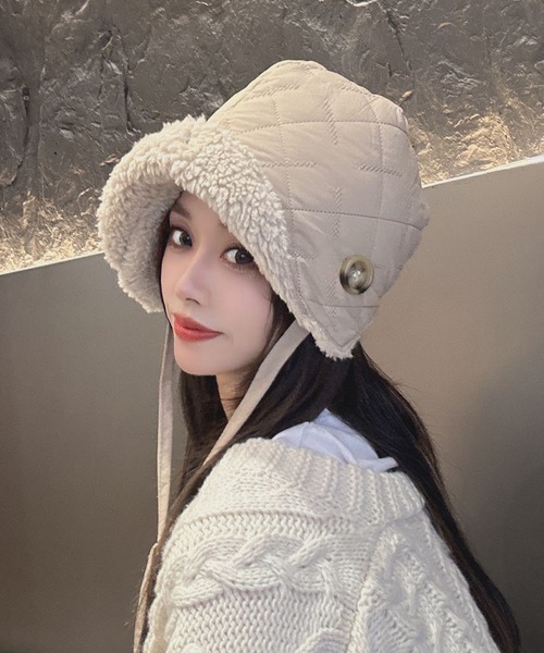 aimoha（アイモハ）の「2wayリバーシブル帽子バッグ（ハット・レディース・ベージュ/ブラック/オフホワイト/グリーン・FREE）」の11枚目の写真