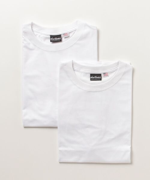WILD THINGS（ワイルドシングス）の「USA COTTON 2PACK T / 米綿2パックTシャツ（Tシャツ/カットソー・メンズ・ブラック/SHERBET/ホワイト・L/M/XL）」の3枚目の写真