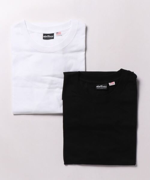 WILD THINGS（ワイルドシングス）の「USA COTTON 2PACK T / 米綿2パックTシャツ（Tシャツ/カットソー・メンズ・ブラック/SHERBET/ホワイト・L/M/XL）」の2枚目の写真