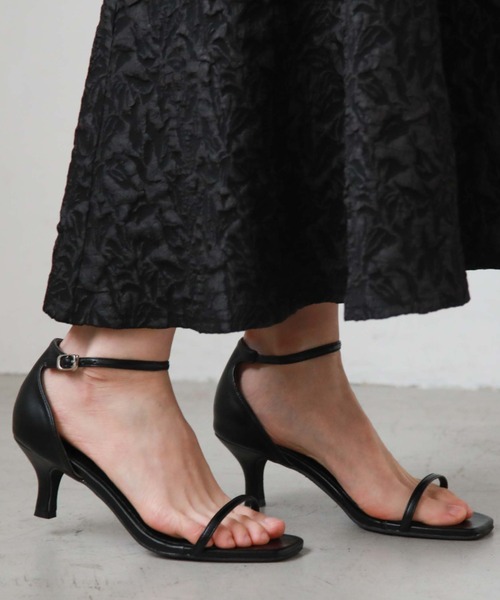 archives（アルシーヴ）の「スクエアサンダル（サンダル・レディース・シルバーグレー/ブラック/アイボリー・MEDIUM/LARGE）」の7枚目の写真