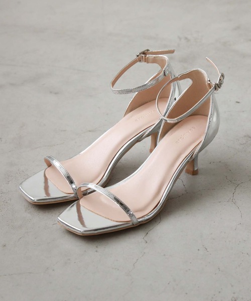 archives（アルシーヴ）の「スクエアサンダル（サンダル・レディース・シルバーグレー/ブラック/アイボリー・MEDIUM/LARGE）」の13枚目の写真