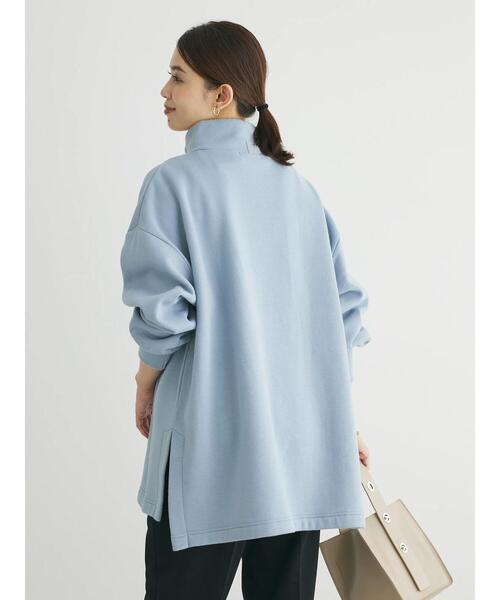 Green　Parks（グリーンパークス）の「Brushed　タートル裏起毛チュニック（チュニック・レディース・サックスブルー/ホワイト系その他2/ピンク/グレー/グレイッシュベージュ・FREE）」の11枚目の写真