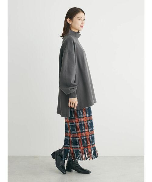 Green　Parks（グリーンパークス）の「Brushed　タートル裏起毛チュニック（チュニック・レディース・サックスブルー/ホワイト系その他2/ピンク/グレー/グレイッシュベージュ・FREE）」の13枚目の写真