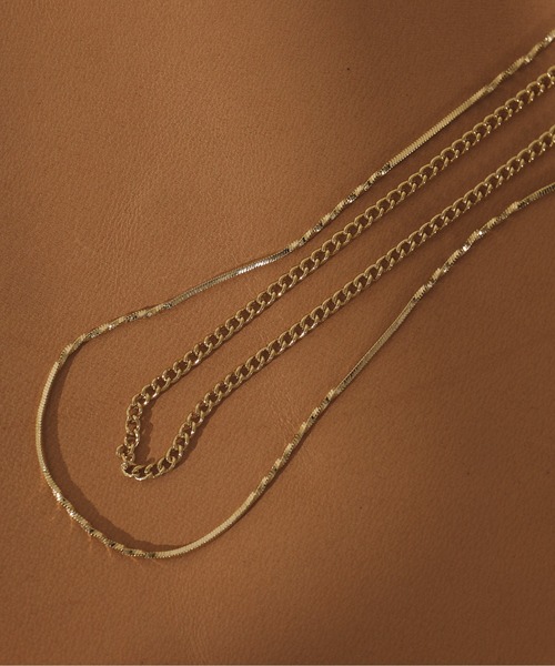 voov（ブーブ）の「2連 ワイド チェーン ネックレス（ネックレス・レディース・シルバー/ゴールド・フリー）」の9枚目の写真