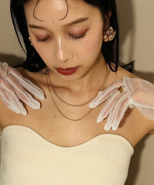 voov（ブーブ）の「2連 ワイド チェーン ネックレス（ネックレス・レディース・シルバー/ゴールド・フリー）」の8枚目の写真