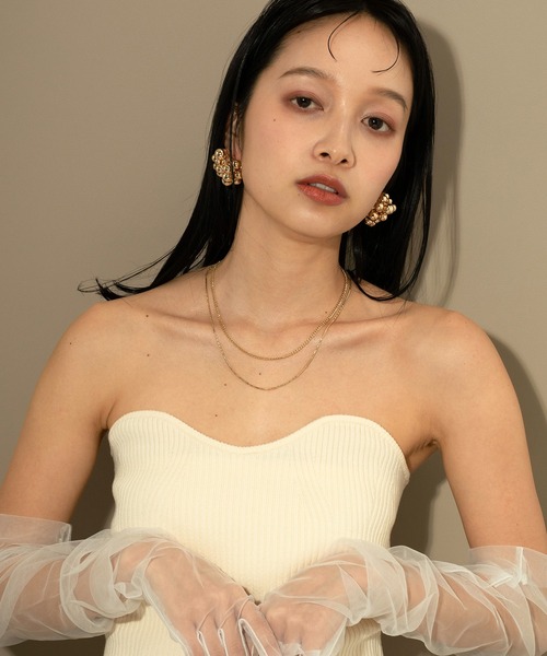 voov（ブーブ）の「2連 ワイド チェーン ネックレス（ネックレス・レディース・シルバー/ゴールド・フリー）」の6枚目の写真