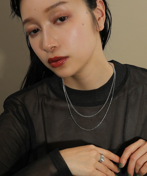 voov（ブーブ）の「2連 ワイド チェーン ネックレス（ネックレス・レディース・シルバー/ゴールド・フリー）」の13枚目の写真