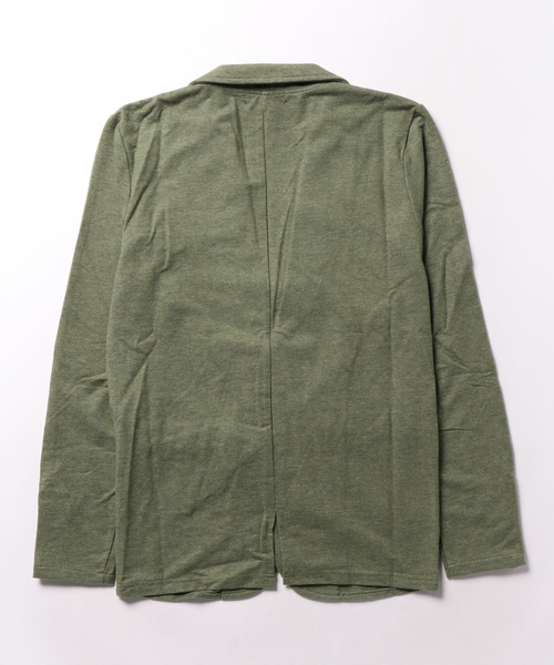 BAYBLO（ベイブロ）の「(DV)【ストレッチ】ブラッシュド スウェット テーラードジャケット（テーラードジャケット・メンズ・ブラック/オリーブ/チャコールグレー/杢グレー・MEDIUM/LARGE）」の5枚目の写真