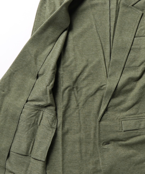 BAYBLO（ベイブロ）の「(DV)【ストレッチ】ブラッシュド スウェット テーラードジャケット（テーラードジャケット・メンズ・ブラック/オリーブ/チャコールグレー/杢グレー・MEDIUM/LARGE）」の6枚目の写真