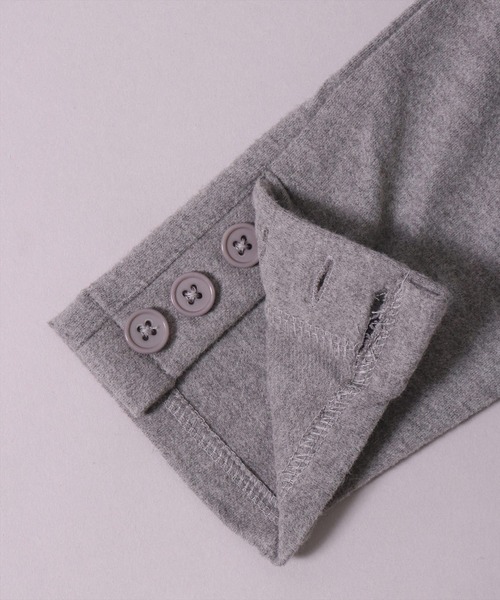 BAYBLO（ベイブロ）の「(DV)【ストレッチ】ブラッシュド スウェット テーラードジャケット（テーラードジャケット・メンズ・ブラック/オリーブ/チャコールグレー/杢グレー・MEDIUM/LARGE）」の19枚目の写真