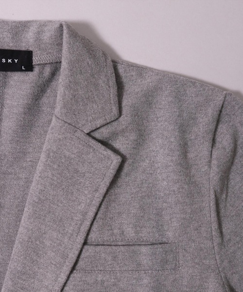 BAYBLO（ベイブロ）の「(DV)【ストレッチ】ブラッシュド スウェット テーラードジャケット（テーラードジャケット・メンズ・ブラック/オリーブ/チャコールグレー/杢グレー・MEDIUM/LARGE）」の14枚目の写真