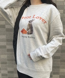 ウサギ オーバーサイズスウェット トレーナー