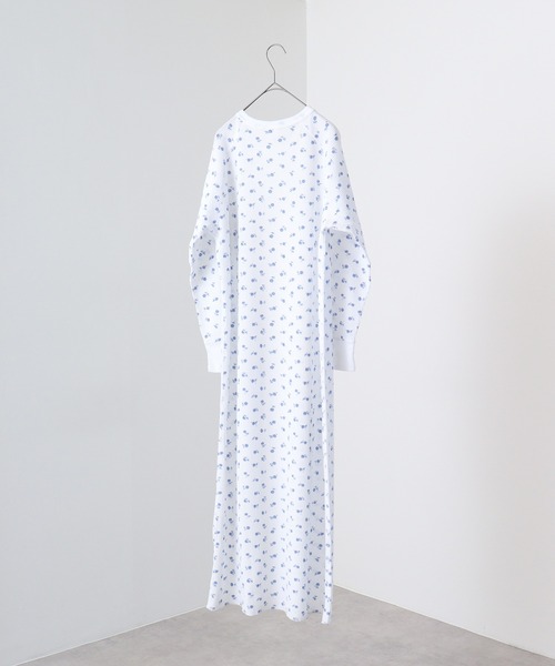 JEMORGAN（ジェーイーモーガン）の「JEMORGAN ワッフル花柄マキシ丈ワンピース（ワンピース・レディース・ホワイト/杢グレー・F）」の16枚目の写真