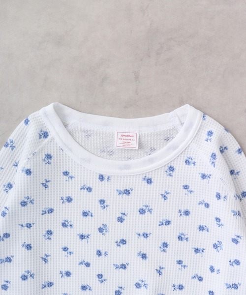 JEMORGAN（ジェーイーモーガン）の「JEMORGAN ワッフル花柄マキシ丈ワンピース（ワンピース・レディース・ホワイト/杢グレー・F）」の17枚目の写真