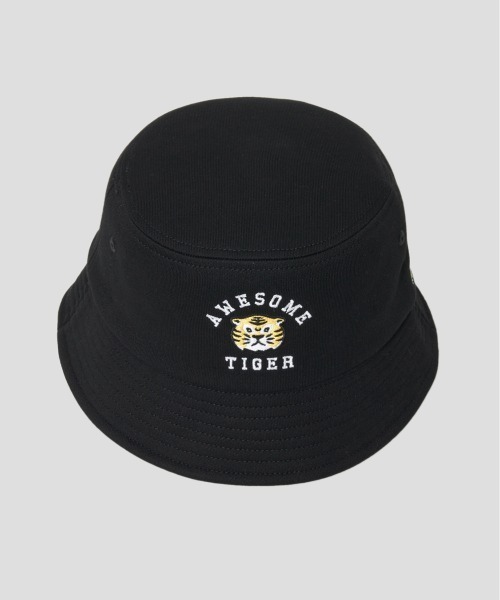 Design Tshirts Store graniph（デザイン　ティーシャツ　ストア　グラニフ）の「FRUIT OF THE LOOM× graniph AWESOME TIGER SWEAT BUCKET HA（ハット・メンズ・ブラック・FREE）」の4枚目の写真