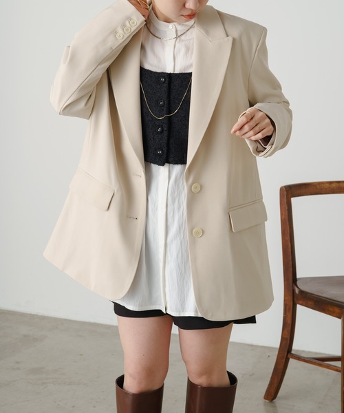 Omekashi（オメカシ）の「フリンジツイードビスチェ（ベスト・レディース・アイボリー/ブラック・FREE）」の21枚目の写真