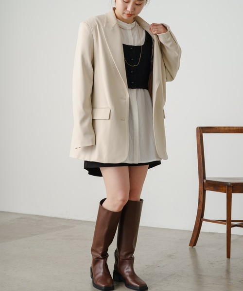 Omekashi（オメカシ）の「フリンジツイードビスチェ（ベスト・レディース・アイボリー/ブラック・FREE）」の22枚目の写真